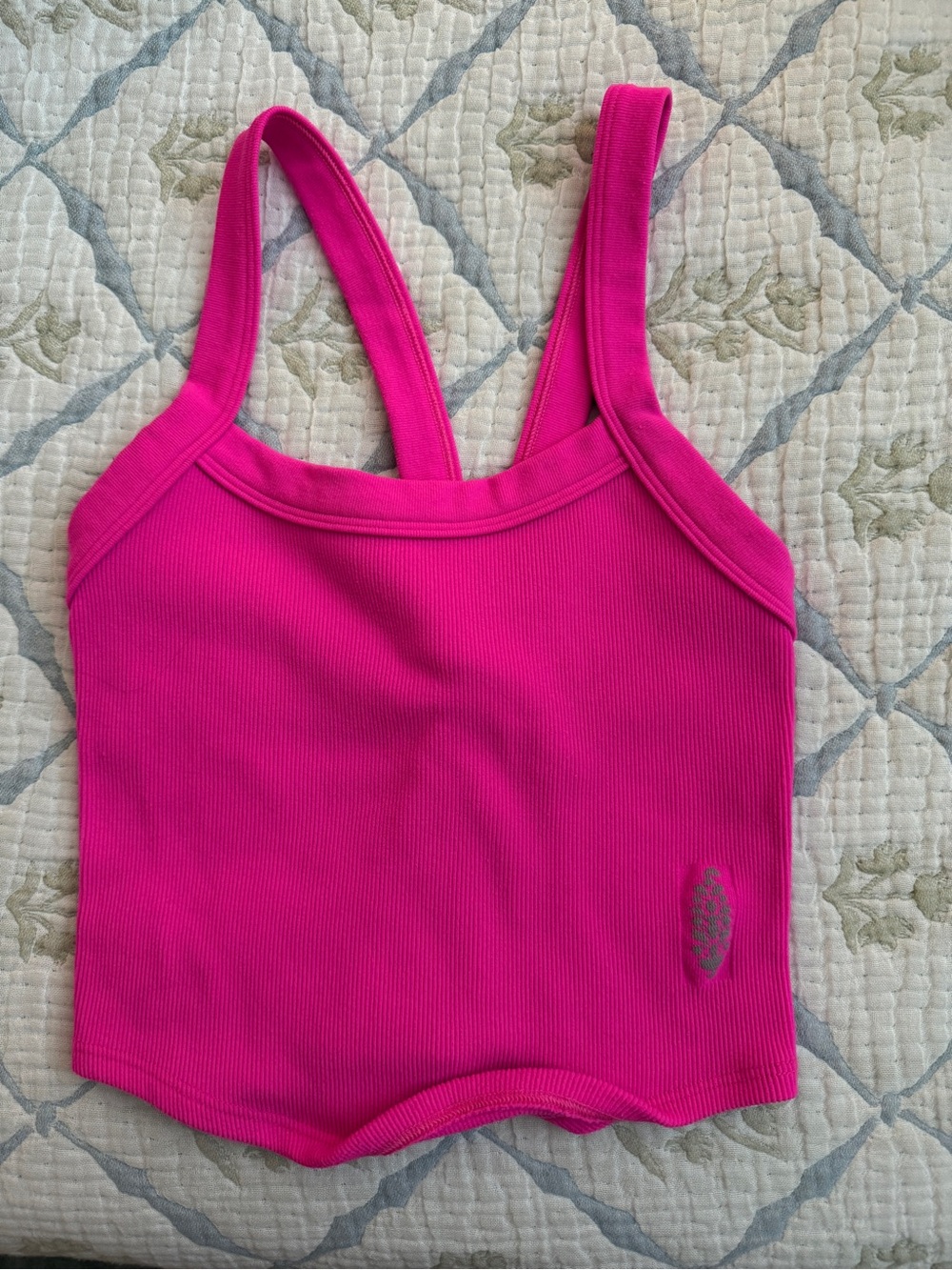 Free People Ribbed Hot Pink Tank Top